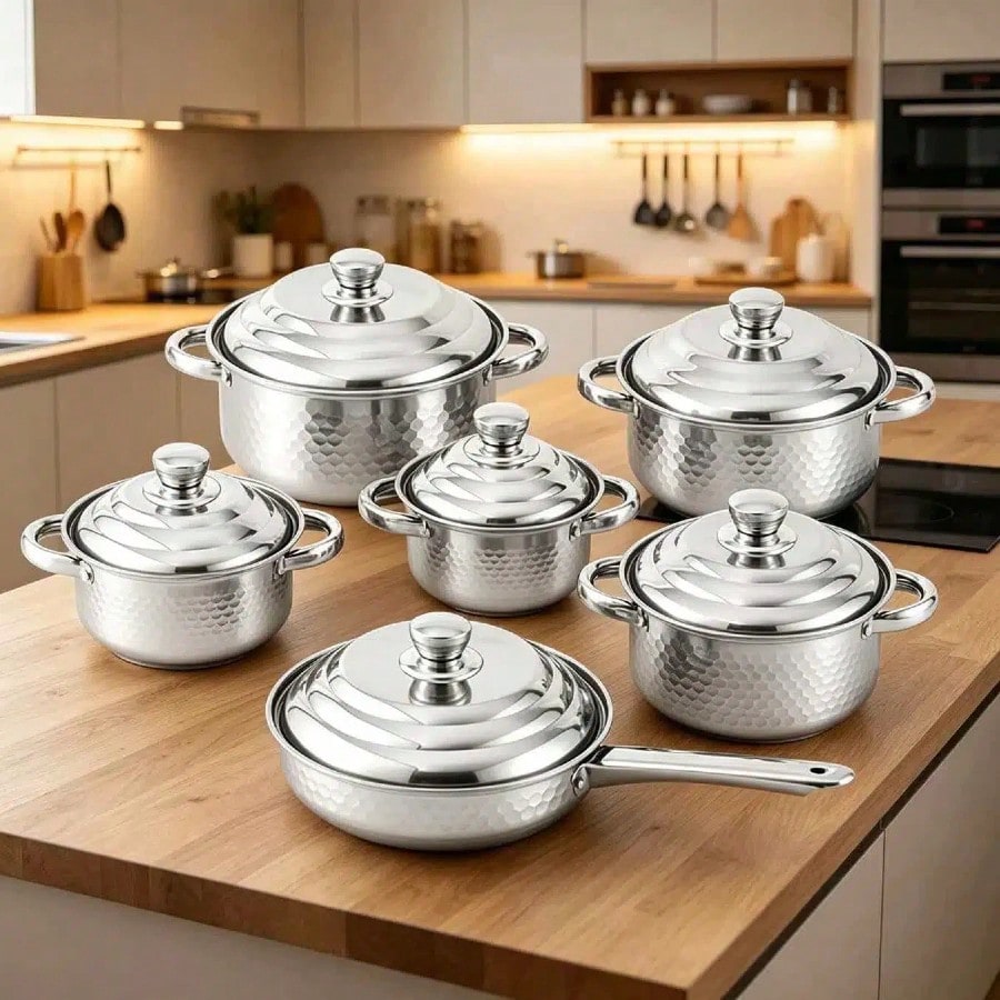 Mom'S Home Cooking - Conjunto de Panelas de Aço Inoxidável
