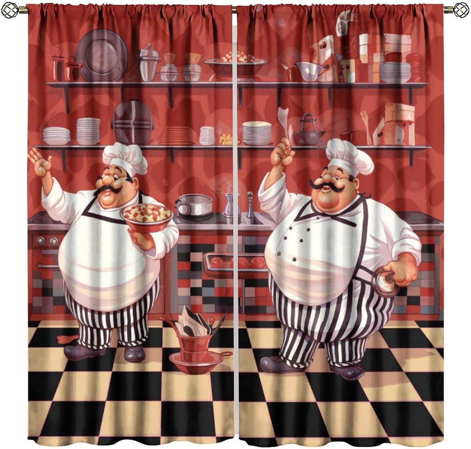 Home Cooking Youtube - Cortinas de chef engraçadas de cozinha,