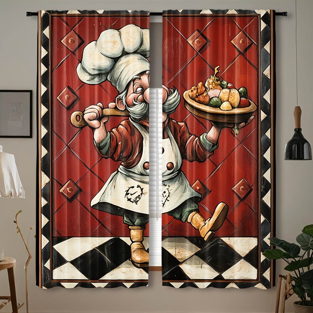 Home Cooking Youtube - Cortinas de Cozinha com Desenhos de