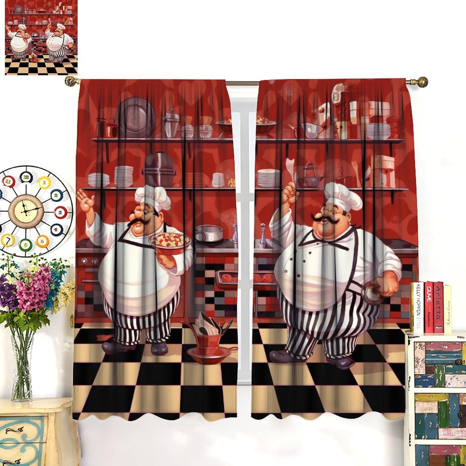 Cortinas de chef engraçadas de - Home Cooking Youtube avaliação e preço