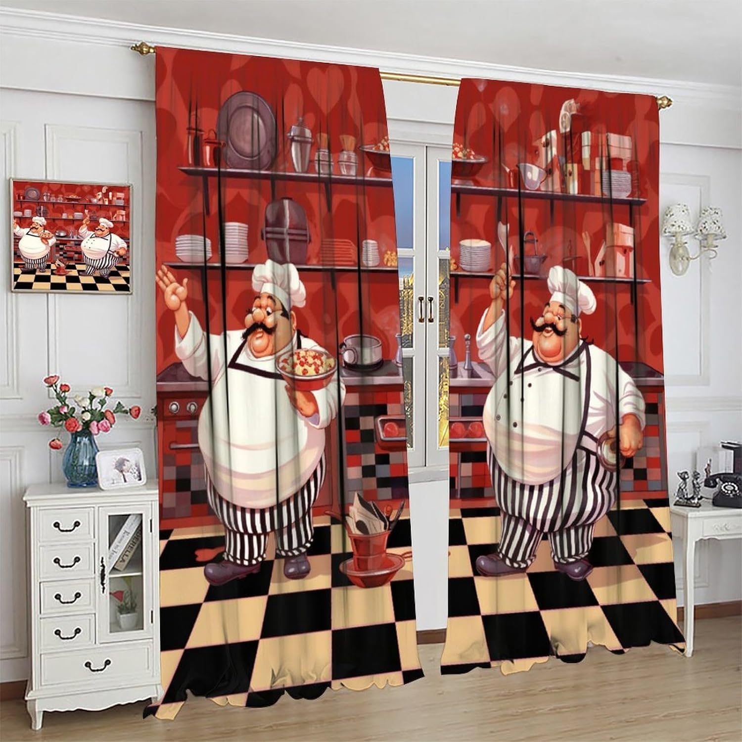 Cortinas de chef engraçadas de - Home Cooking Youtube avaliação e preço