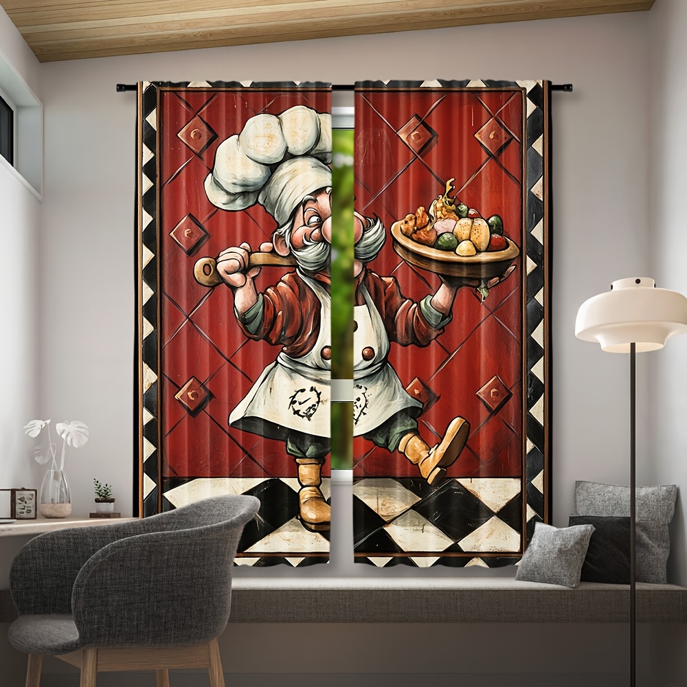 Cortinas de Cozinha com Desenh - Home Cooking Youtube avaliação e preço