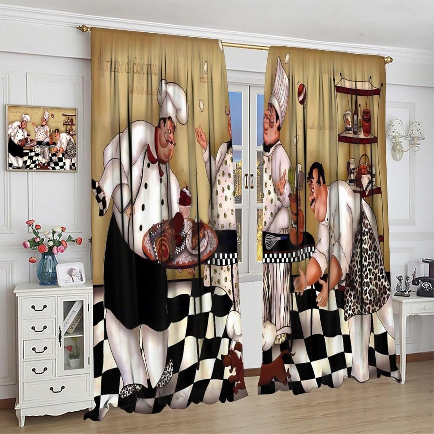 Cortinas retrô de chef de cozi - Home Cooking Youtube avaliação e preço