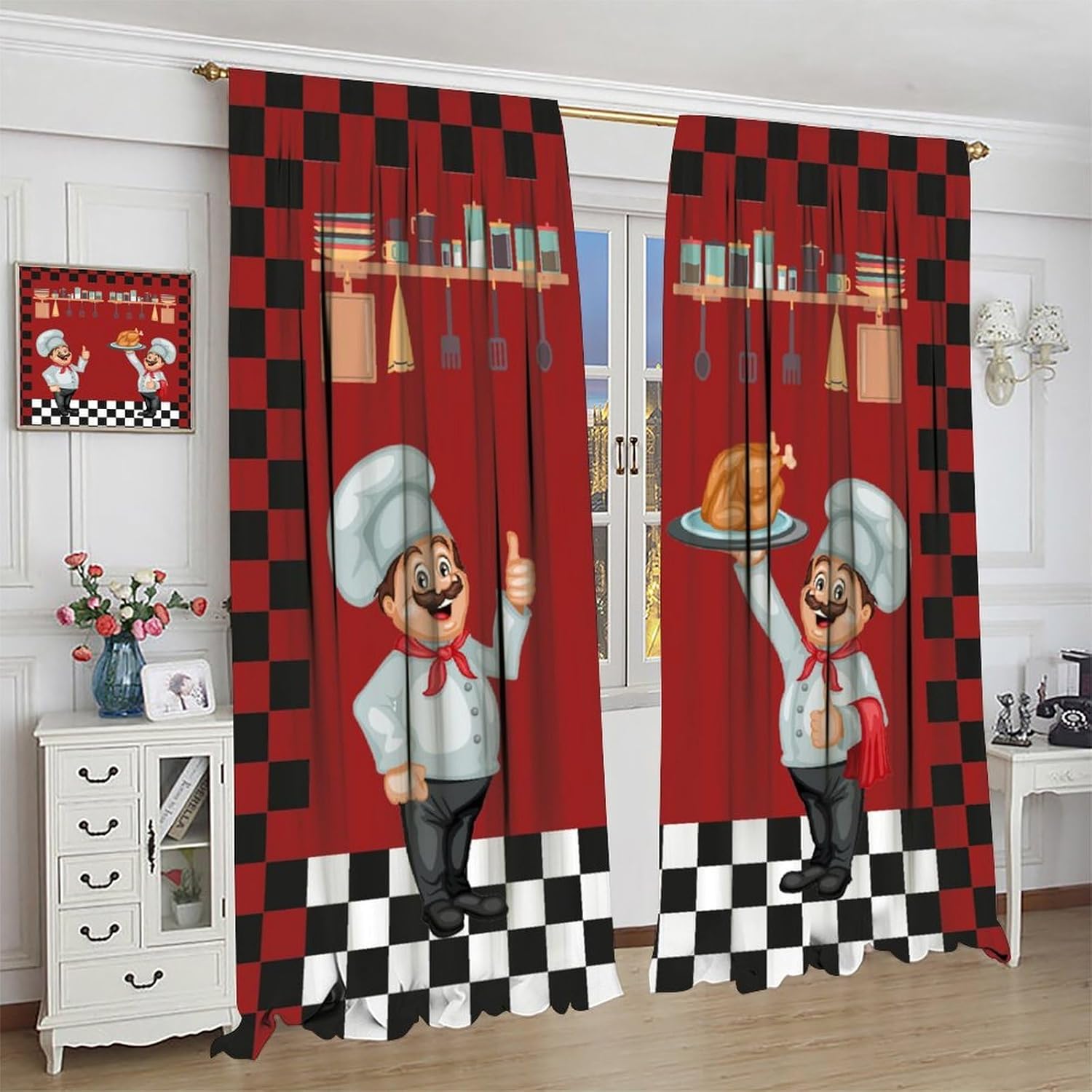 Cortinas de cozinha de chef, m - Home Cooking Youtube avaliação e preço